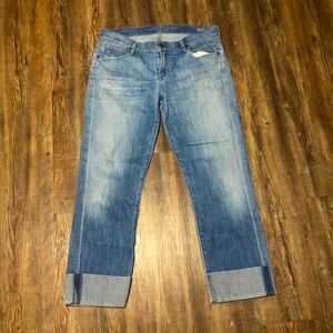 Citizens of Humanity Dani Cropped Straight Leg Jeans Women's 29 Cuffed Relaxed